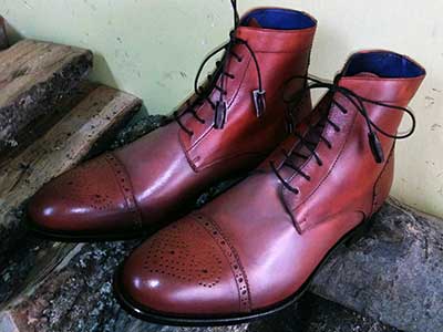 Genuine calf leather boot